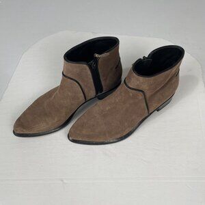 Rag & Bone Aston Suede Taupe Brown Leather Ankle Bootie Size EU 37.5/ US 7.5
